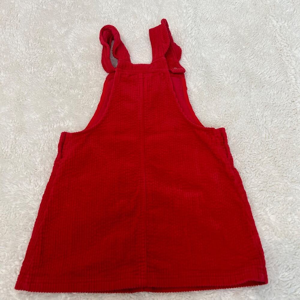 VTG Cynthia Rowley Girls Red Corduroy Dress Sz 5yrs Cotton Tomato Farm Cottage - Picture 2 of 6